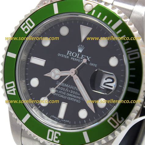 rolex submariner ghiera verde prezzo nuovo|rolex ghiera verde 50 anniversario.